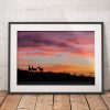 Red Deer Silhouette at Sunset, Peak District — fine art photograph