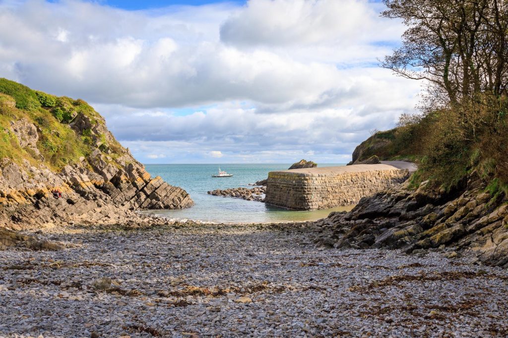Stackpole Quay is a small historic stone harbour on the Pembrokeshire coast, Wales – view 2