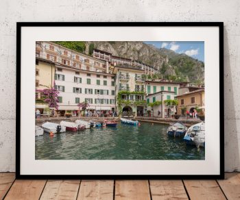 Limone sul Garda sits beside the clear waters of Lake Garda, Italy