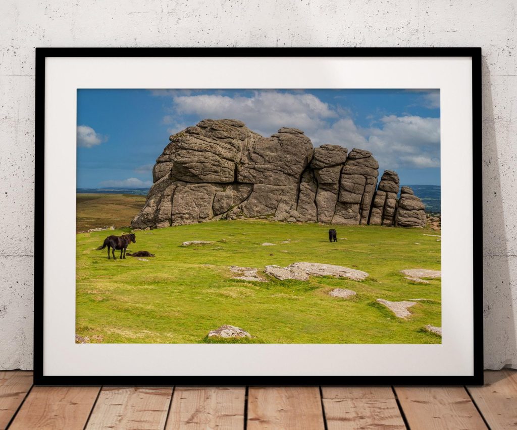 Haytor Rocks rise above the open landscape of Dartmoor