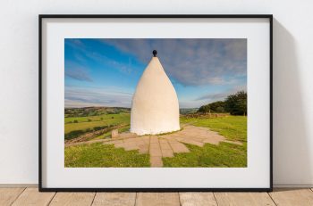 White Nancy stands above Bollington and Rainow on Kerridge Ridge, Peak District