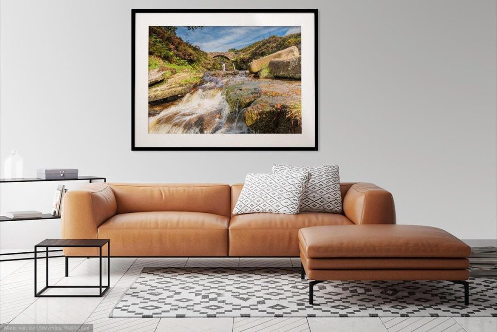 Water rushes over the rocks of the River Dane at Three Shires Head, Peak District – view 5
