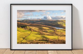 From Teggs Nose Country Park, the view opens across Macclesfield Forest towards Shutlingsloe, Peak District