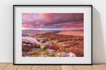 Stanage Edge Sunset, Peak District — fine art photograph