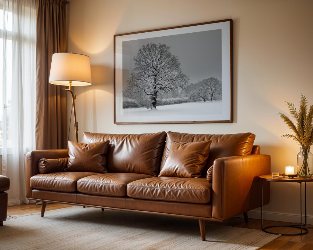 A solitary oak stands in a snow-covered Derbyshire landscape – view 5