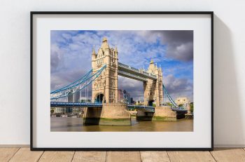 Tower Bridge rises above the River Thames in this atmospheric view of one of London’s most recognisable landmarks