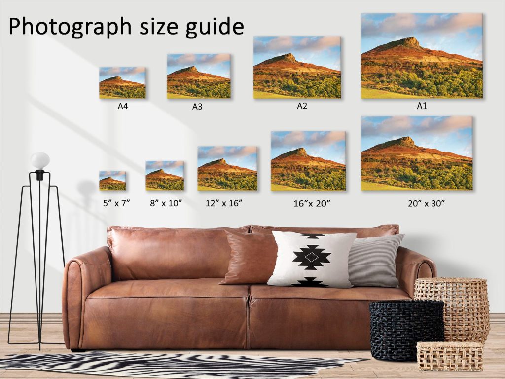 Roseberry Topping rises above the North York Moors in a rich autumn landscape of russet heather, bracken, Yorkshire – view 9