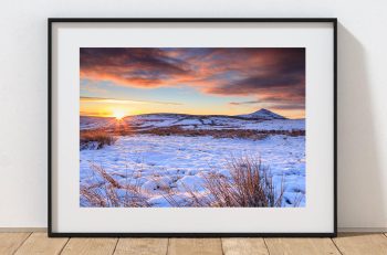 Shutlingsloe Snowy Sunrise, Peak District — fine art photograph