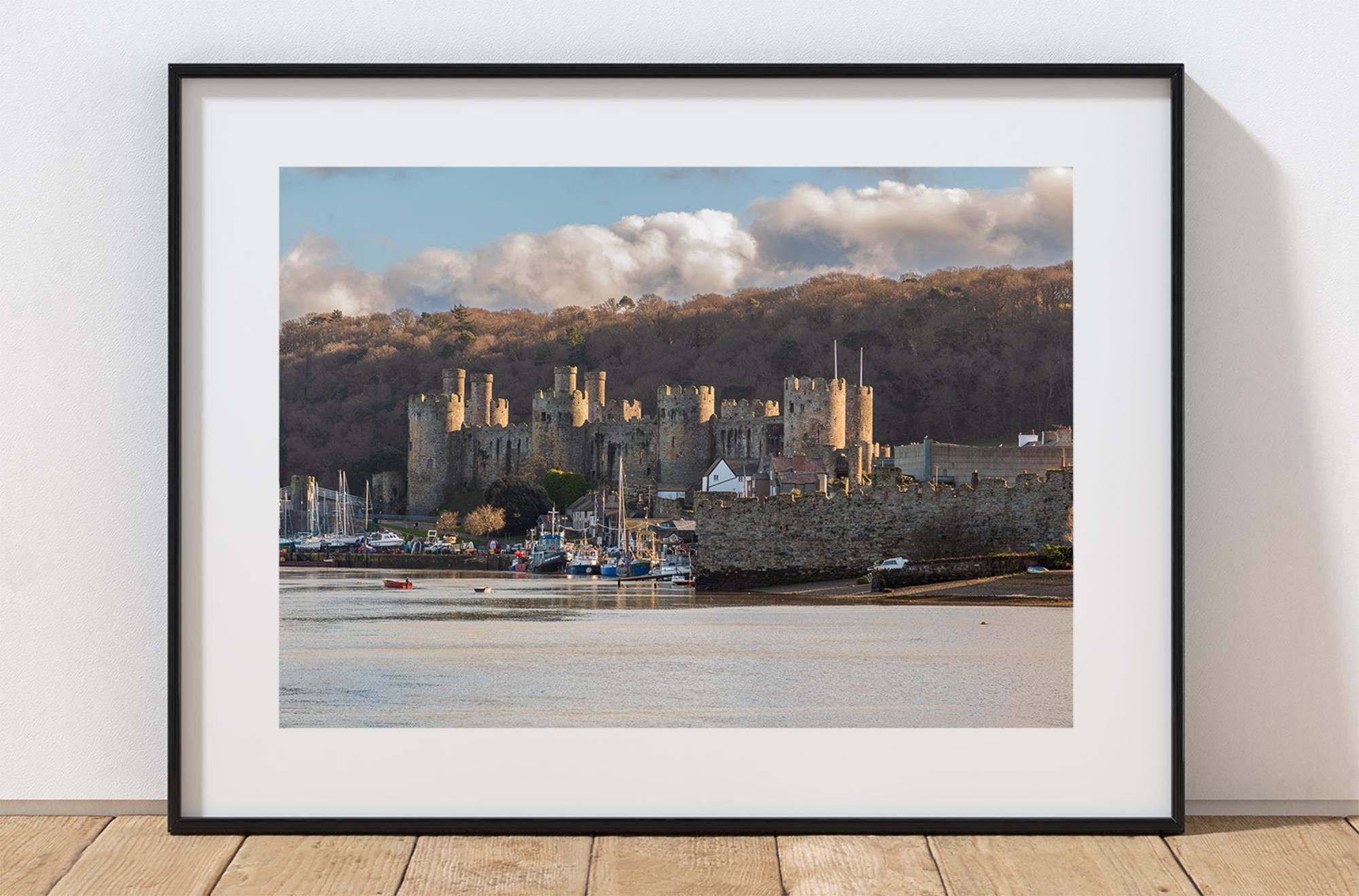 il_fullxfull.6499797769_7b1p.jpg As the sun falls, warm light catches the walls and towers of Conwy Castle, North Wales