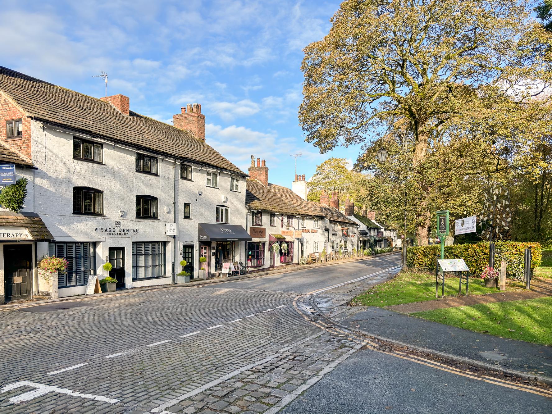 Prestbury’s historic village centre is captured in this Cheshire street scene – view 2