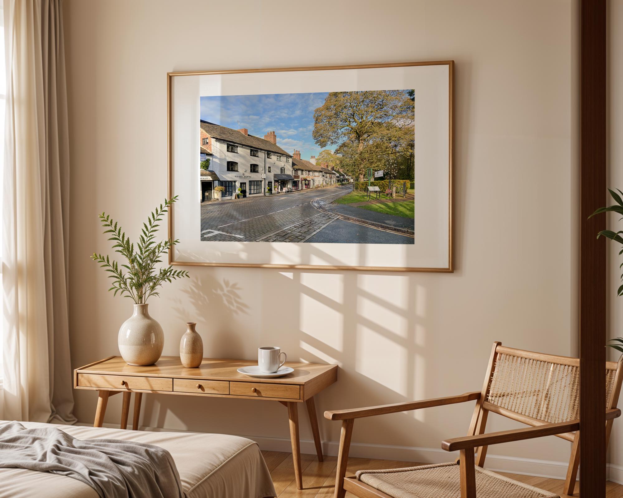 Prestbury’s historic village centre is captured in this Cheshire street scene – view 4
