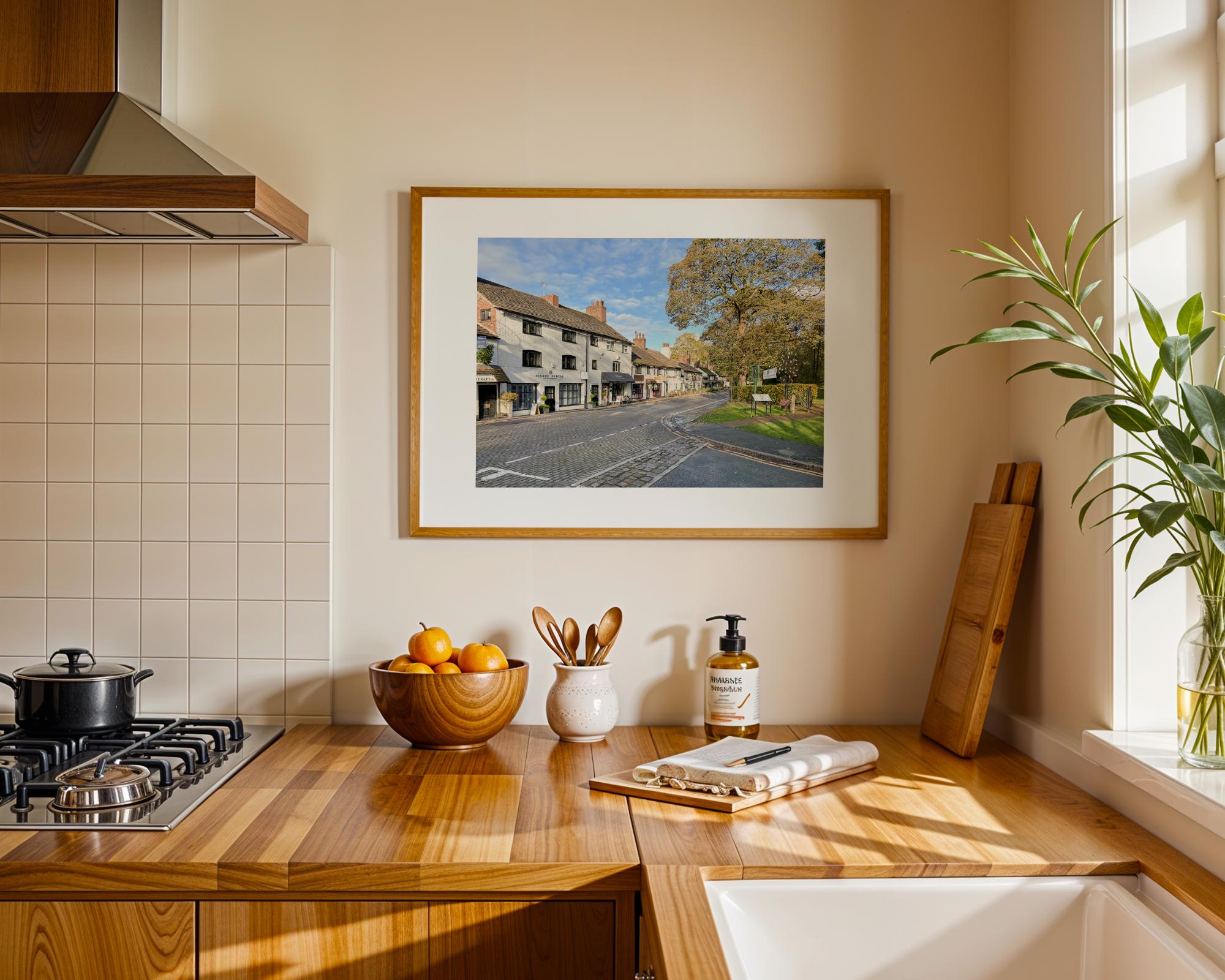 Prestbury’s historic village centre is captured in this Cheshire street scene – view 8