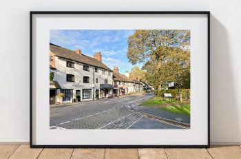 Prestbury’s historic village centre is captured in this Cheshire street scene