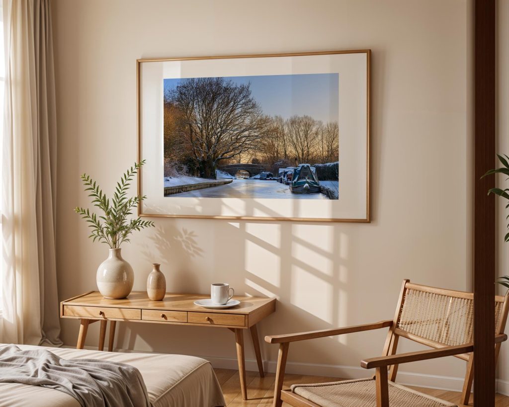 Snow transforms the Macclesfield Canal near Bollington into a quiet winter landscape, Peak District – view 4