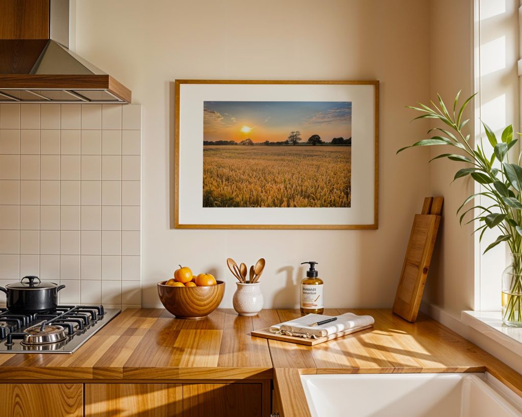 Late summer light settles across a golden wheat field in Cheshire – view 8