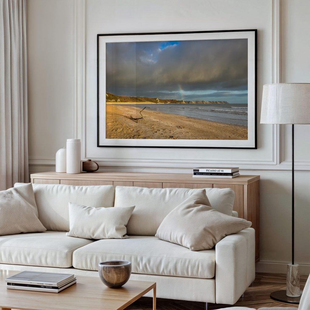 Oxwich Bay stretches across the Gower Peninsula in this atmospheric coastal photograph – view 3