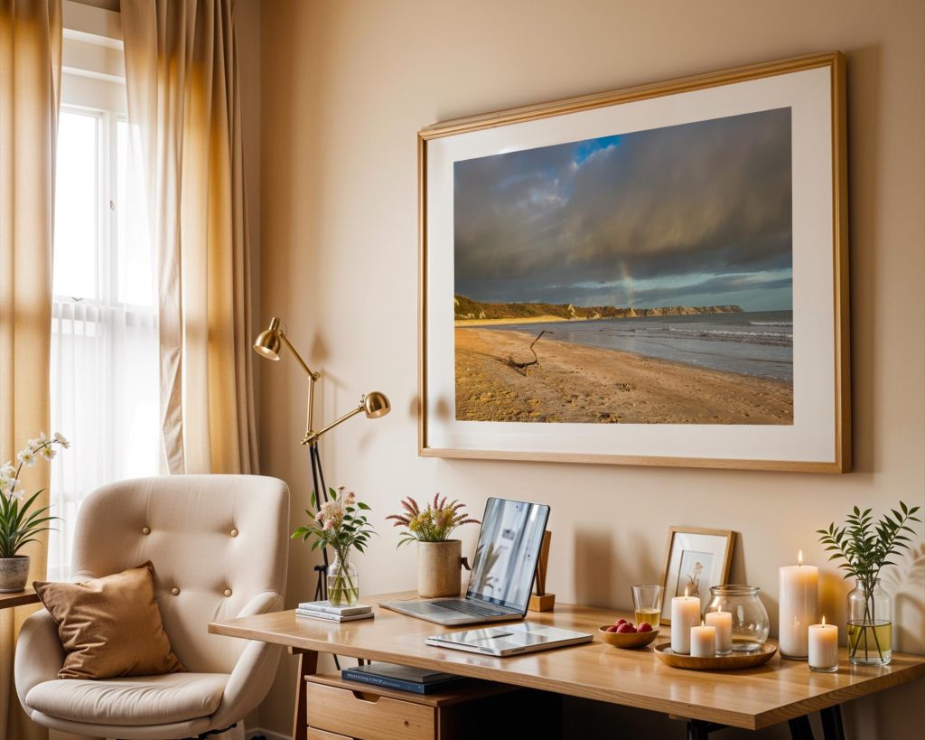 Oxwich Bay stretches across the Gower Peninsula in this atmospheric coastal photograph – view 7