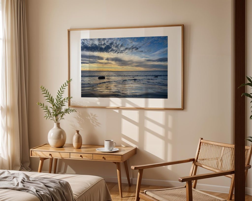 The sun settles over the Bristol Channel near Nash Point and Marcross, Wales – view 5